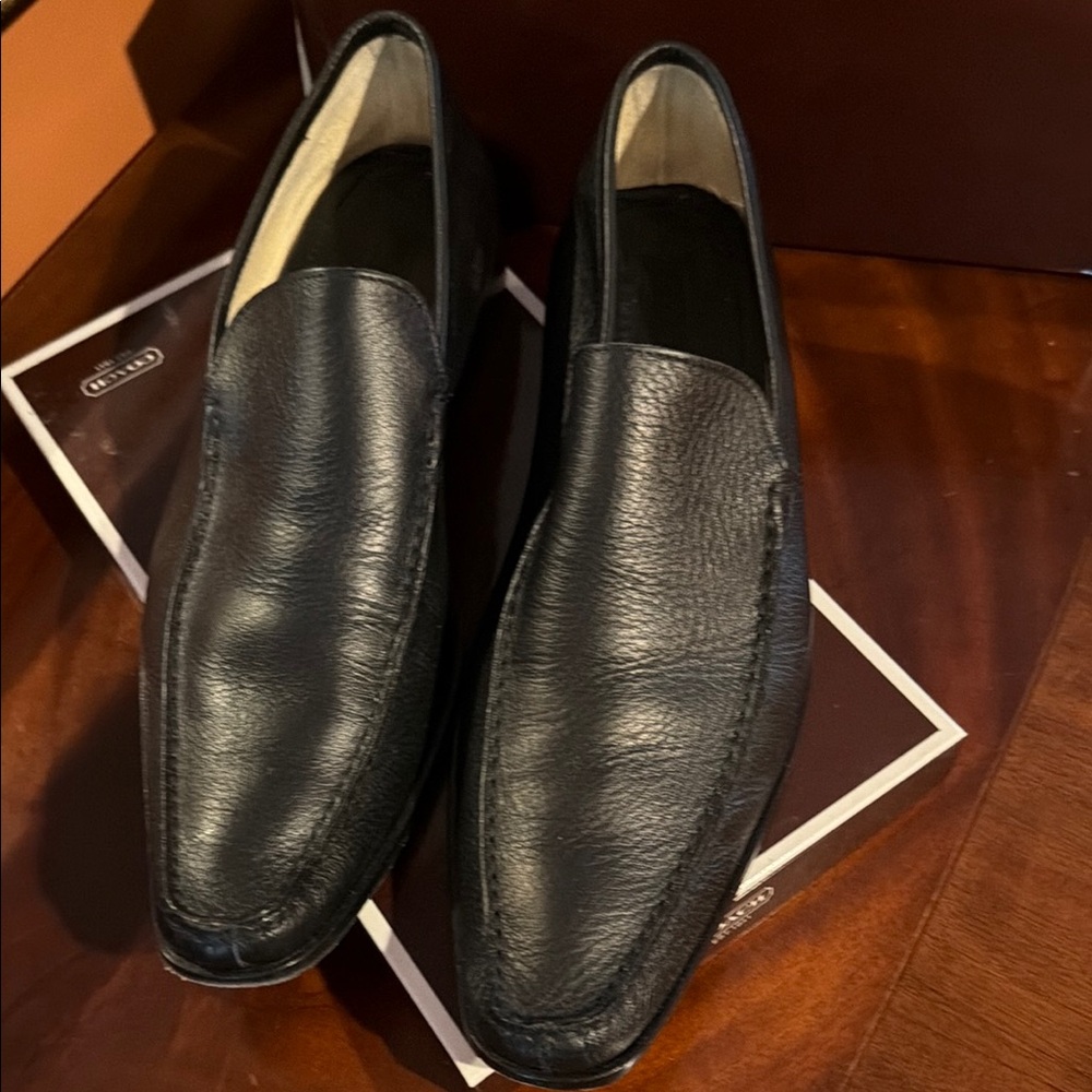 Coach Black Leather Slip-On Loafers for Men - Picture 2 of 7